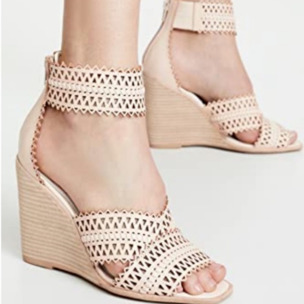 Jeffrey Campbell Besante Brown Cutout Wedges